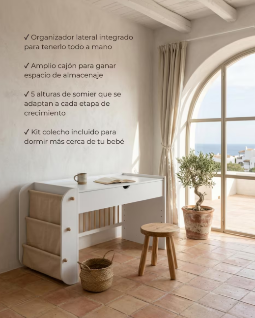 Cuna evolutiva 120×60- Salónica de MICUNA