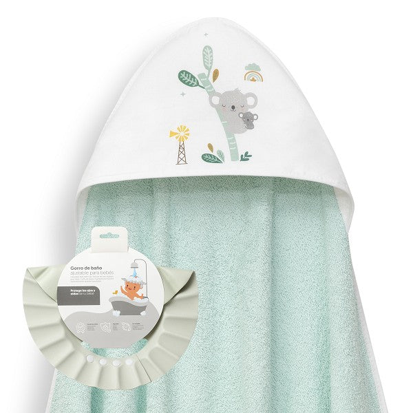 Capa Baño Granja Koala + Gorro de Interbaby