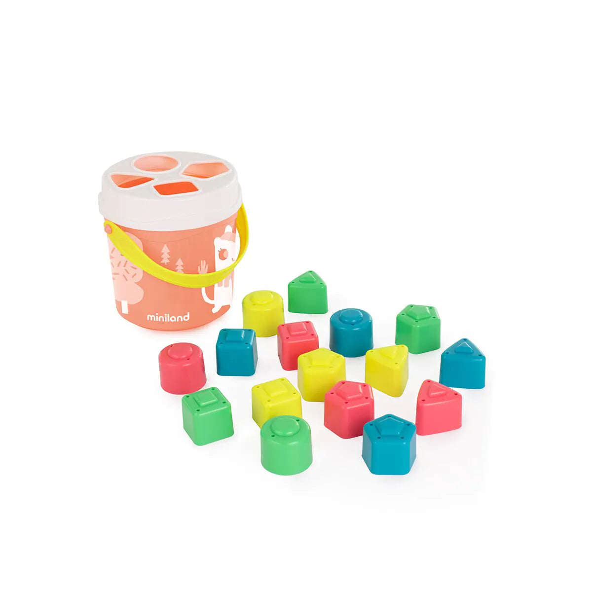 Encajables para bebés de color salmón Miniland