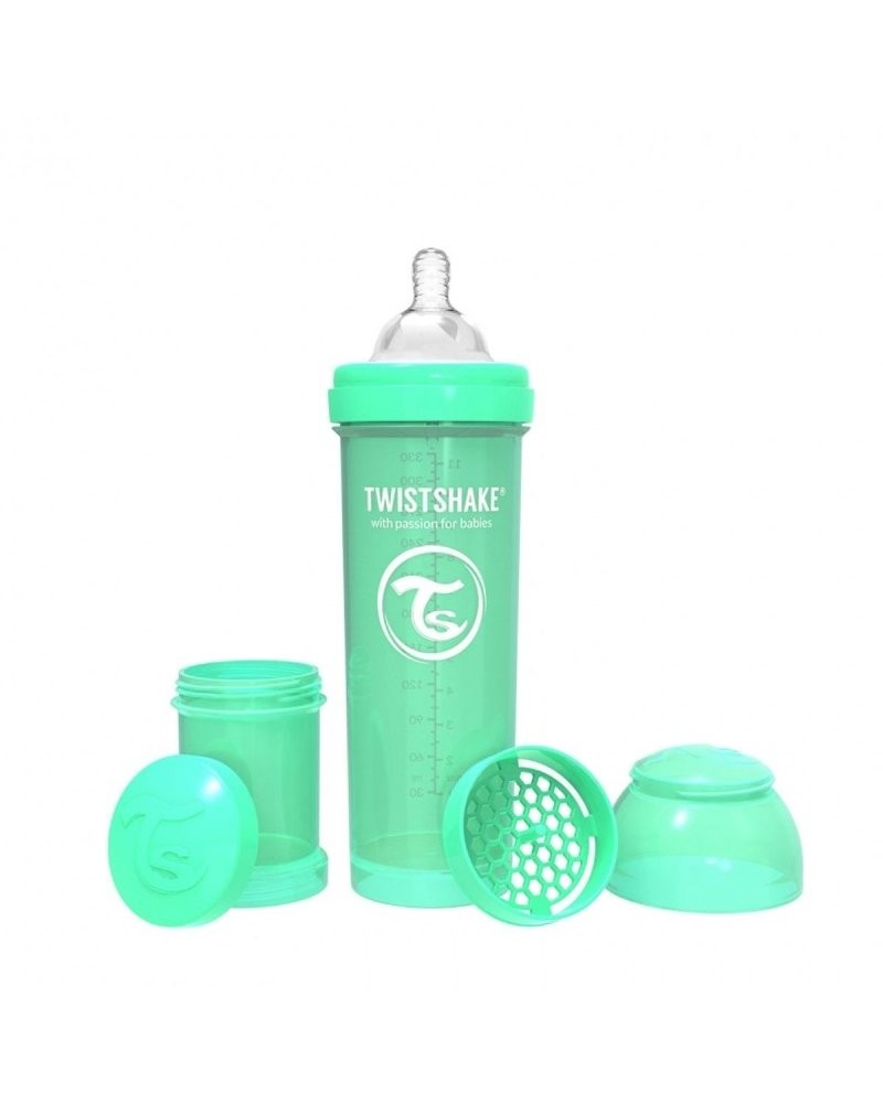 Tudo em um frasco anticólica 330ml da Twistshake