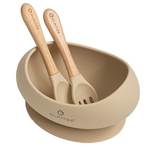 Talheres de silicone de 3 peças com ventosas BY OLMITOS