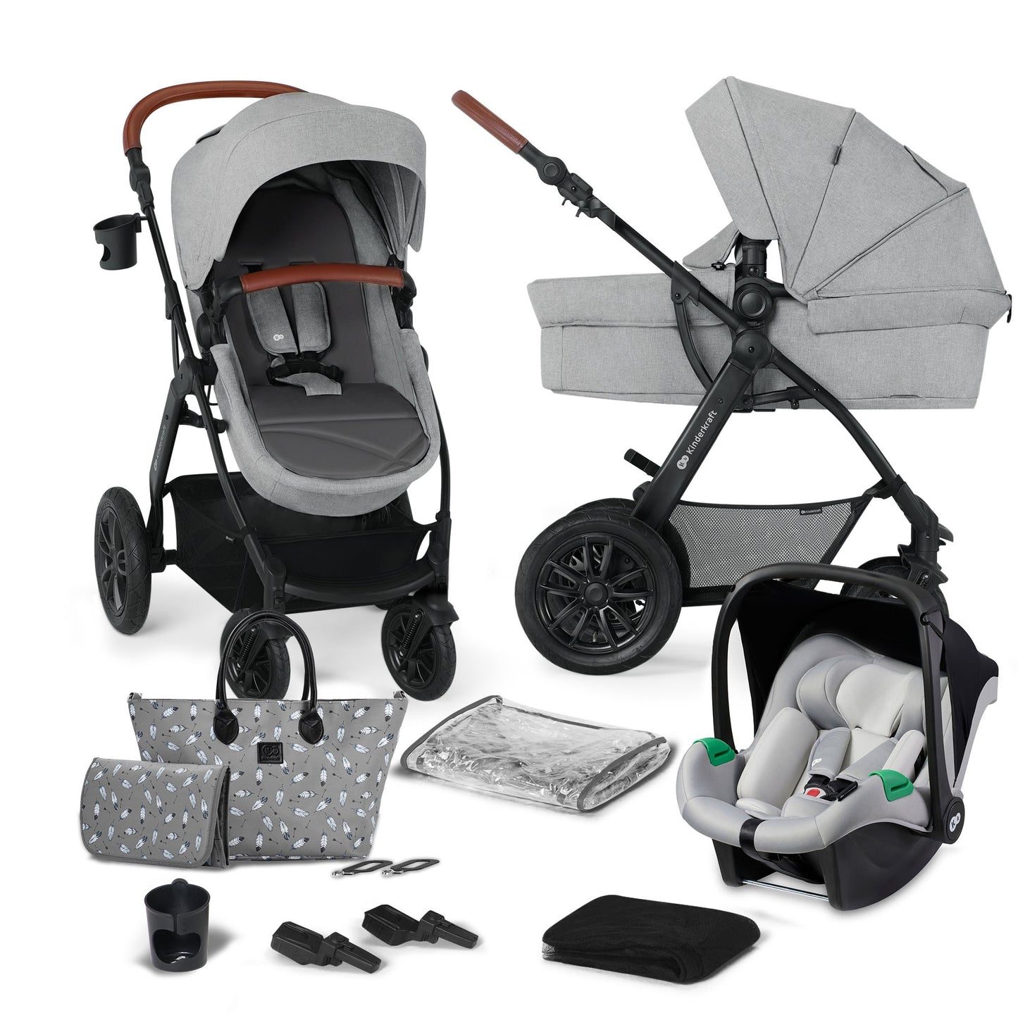 Cochecito Convertible Xmoov 3 en 1 con MINK PRO de Bebé 2023 de Kinderkraft