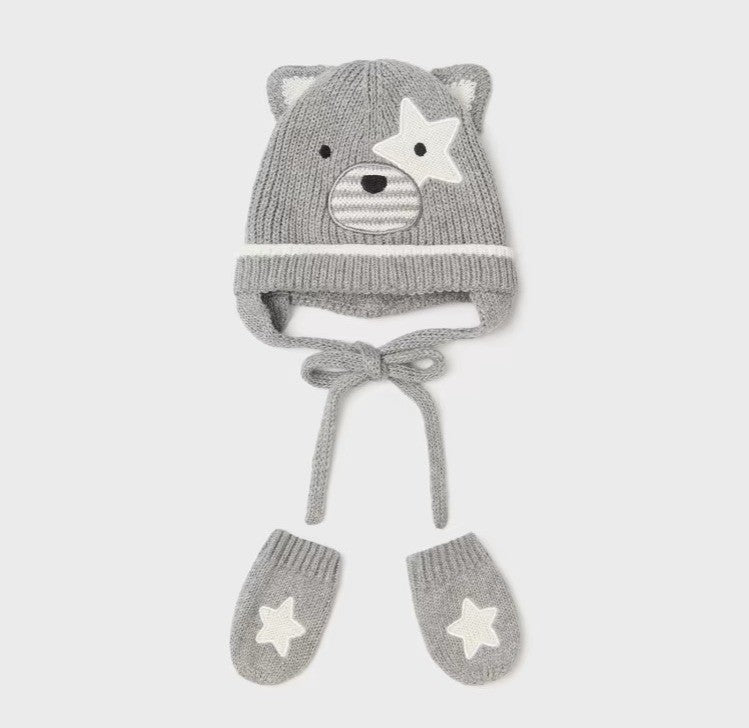 Conjunto de chapéu e luvas Better Cotton Bear 9667 Mayoral