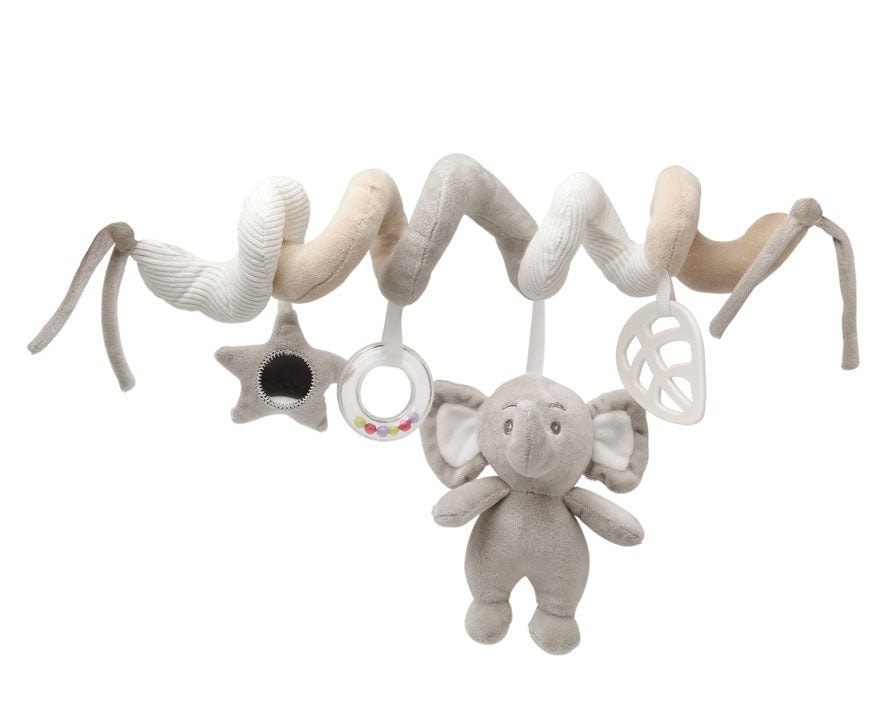 Elefante de pelúcia Kiokids em espiral para atividades