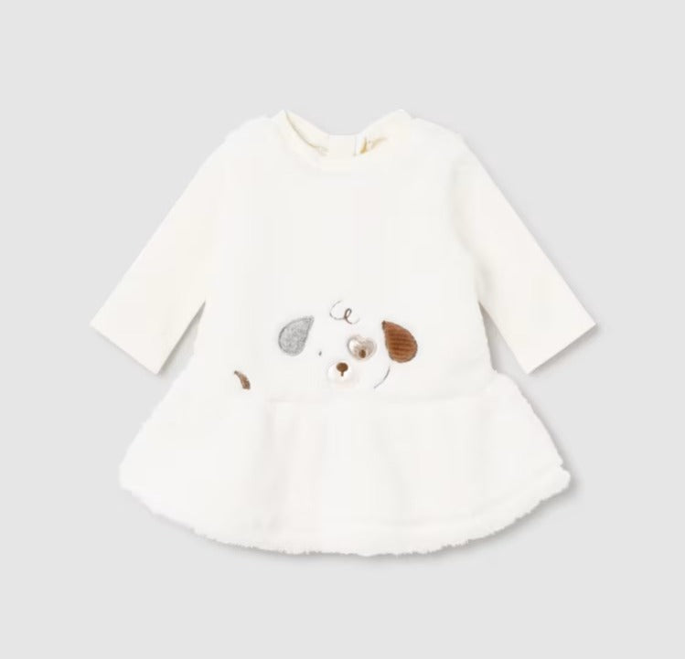 Vestido de pele com faixa na cabeça Doggy 2890 Mayoral