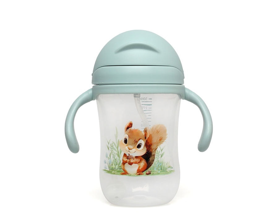 Taza de aprendizaje ardilla con asas 300ml Kiokids