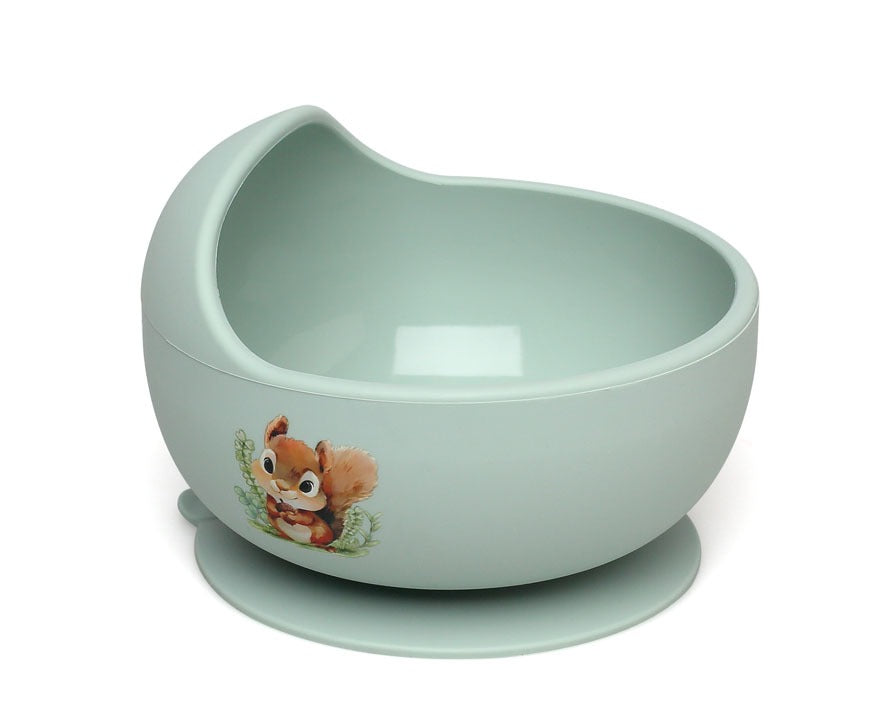 Cuenco verde antideslizante de silicona para ardilla Kiokids