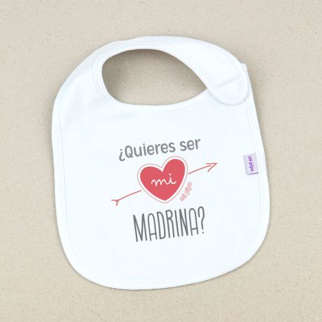 Babero Divertido ¿Quieres ser mi Madrina? Mi Pipo