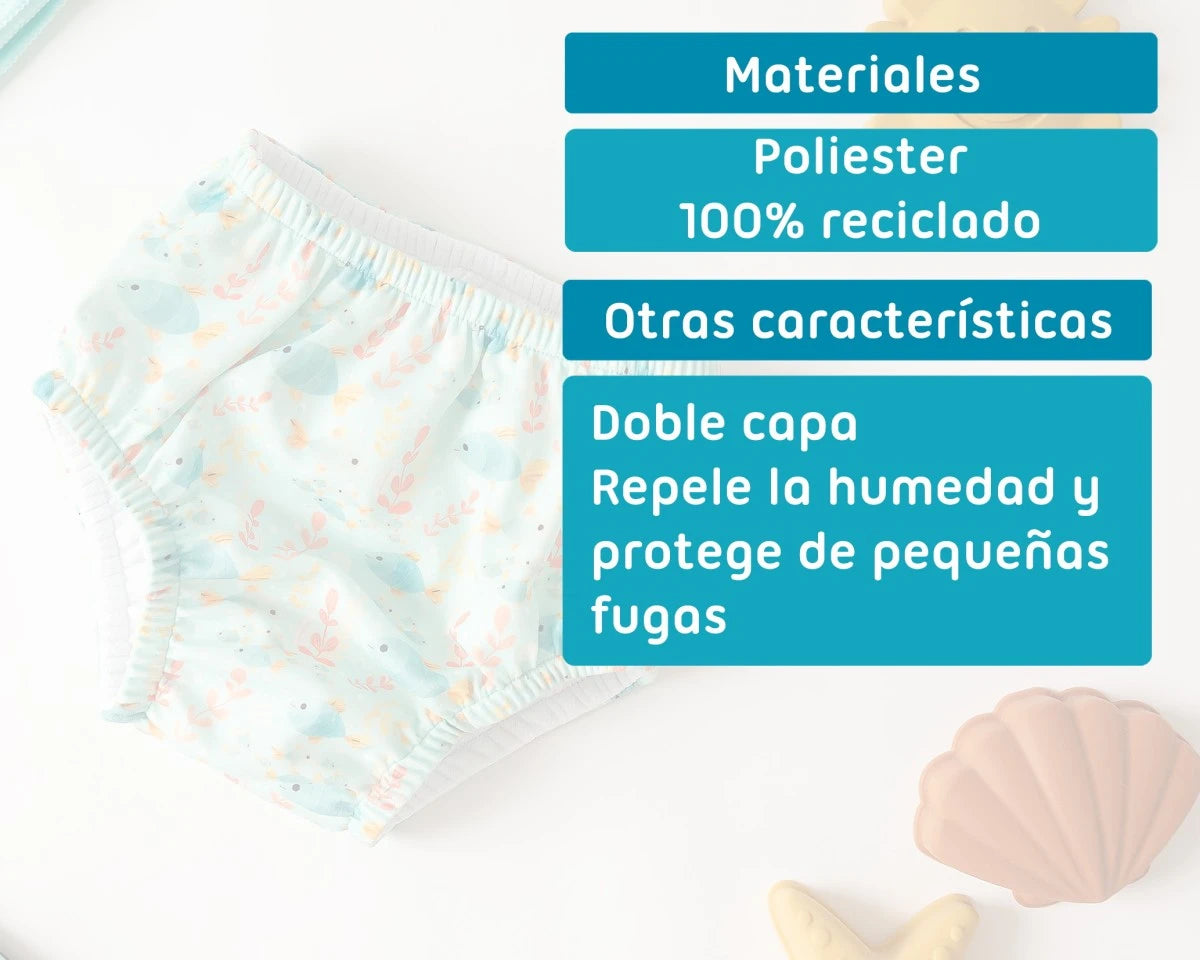 Bañador pañal con protección UPF50+ Kiokids