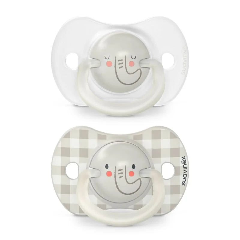 Set 2 Chupetes Elefante Noche 0-6m de Suavinex