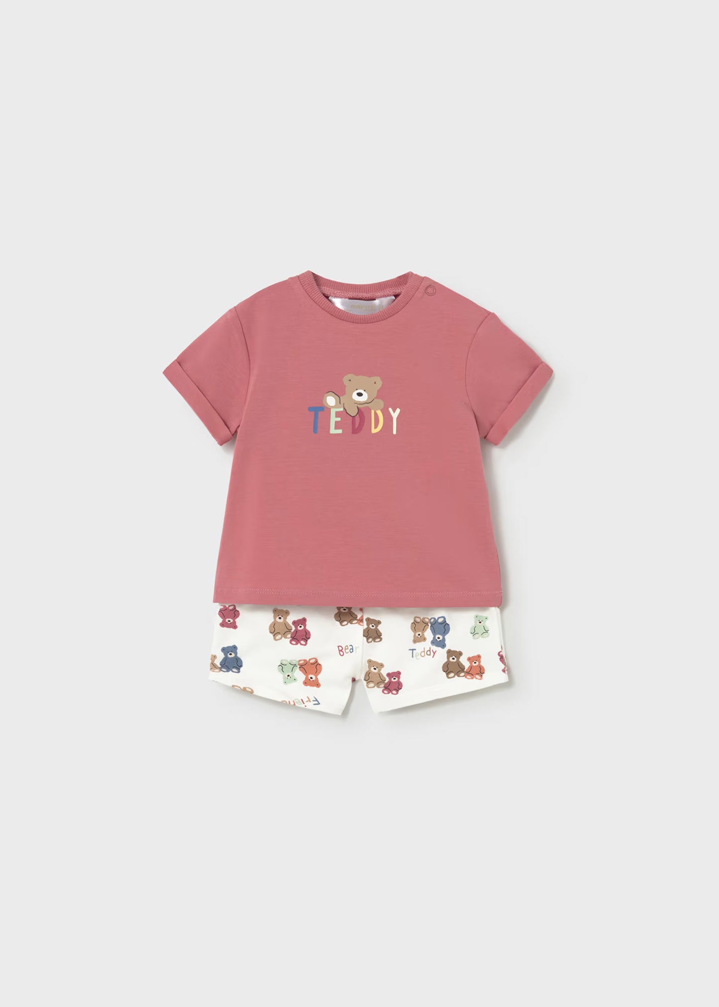 Conjunto pantalón corto estampado y camiseta 1277 Mayoral