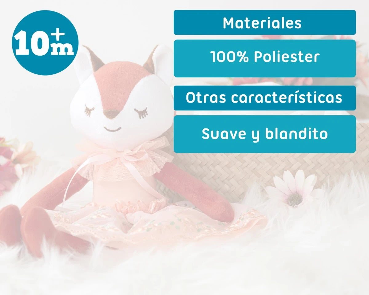 Muñeca de trapo zorro Referencia de Kiokids