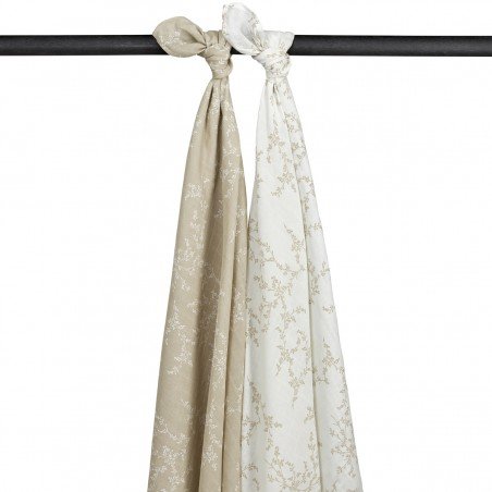Muselina Grande Pack De 2 120X120 Cm Me-Branches Sand Meyco Baby