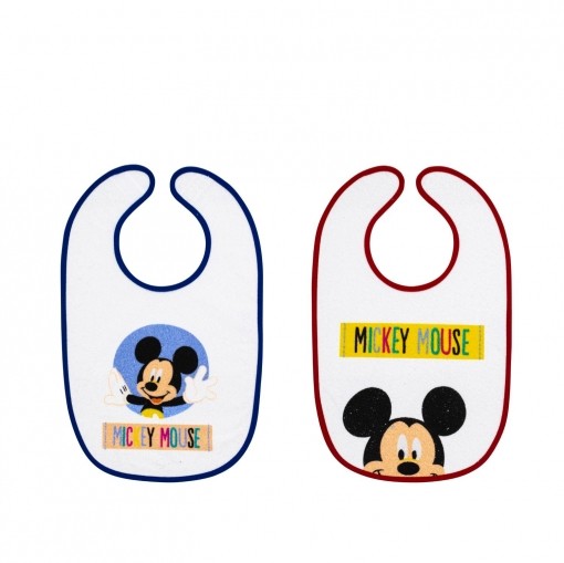 Pacote de 2 babadores Terry laminados Disney Mickey