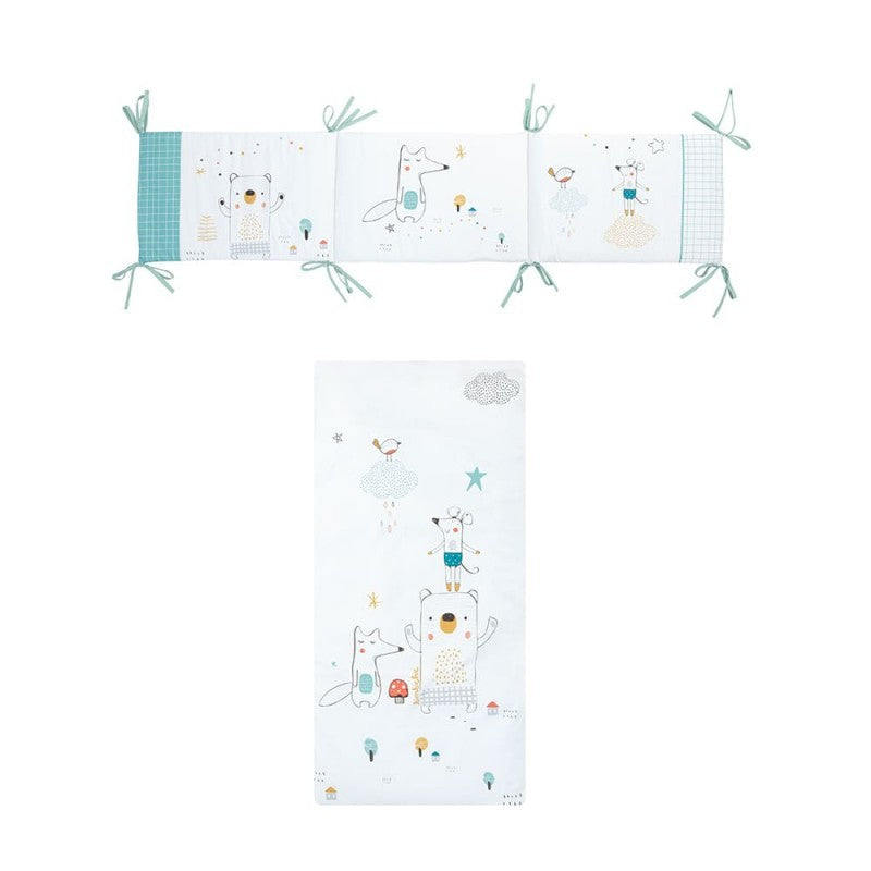 Edredão + Protetor de Berço 120x160 Amigos da Bimbidreams