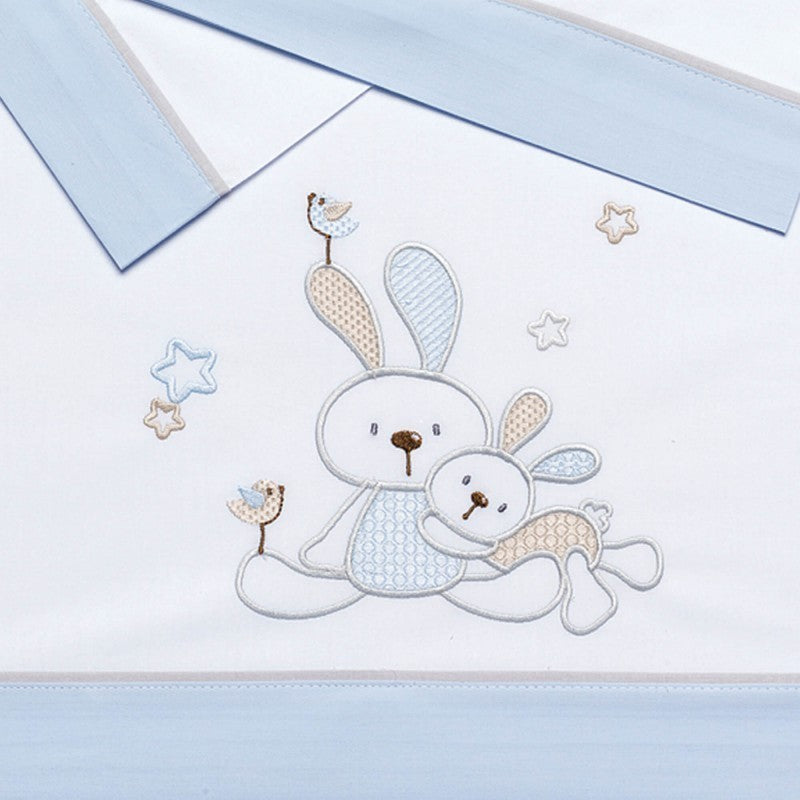 JUEGO SÁBANAS CUNA FRANELA BUNNY