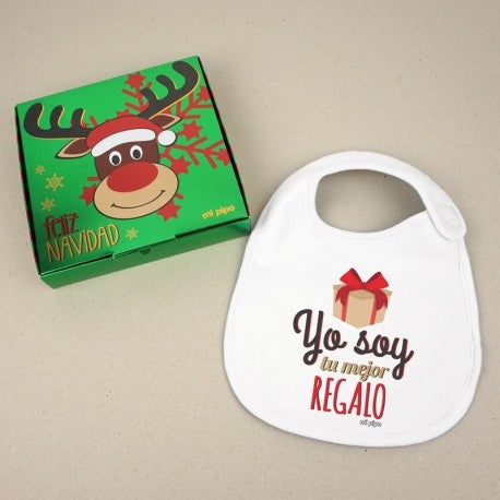 Babete de Natal Sou o seu melhor presente do meu Pipo