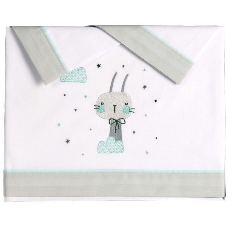Conjunto de lençol de flanela para berço Oh Baby da pekebaby