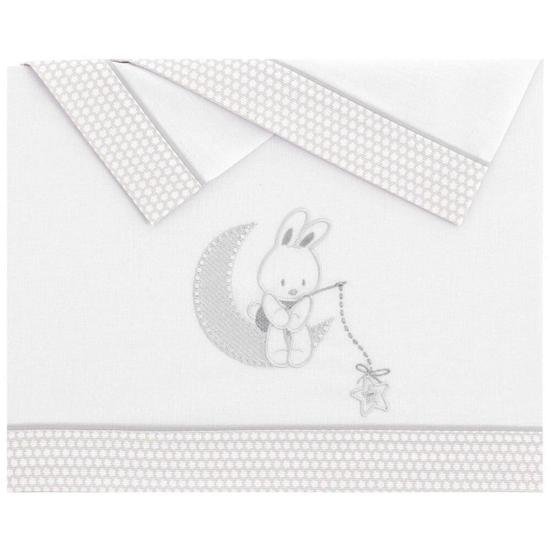 Conjunto de lençóis de berço de flanela Lune da Pekebaby