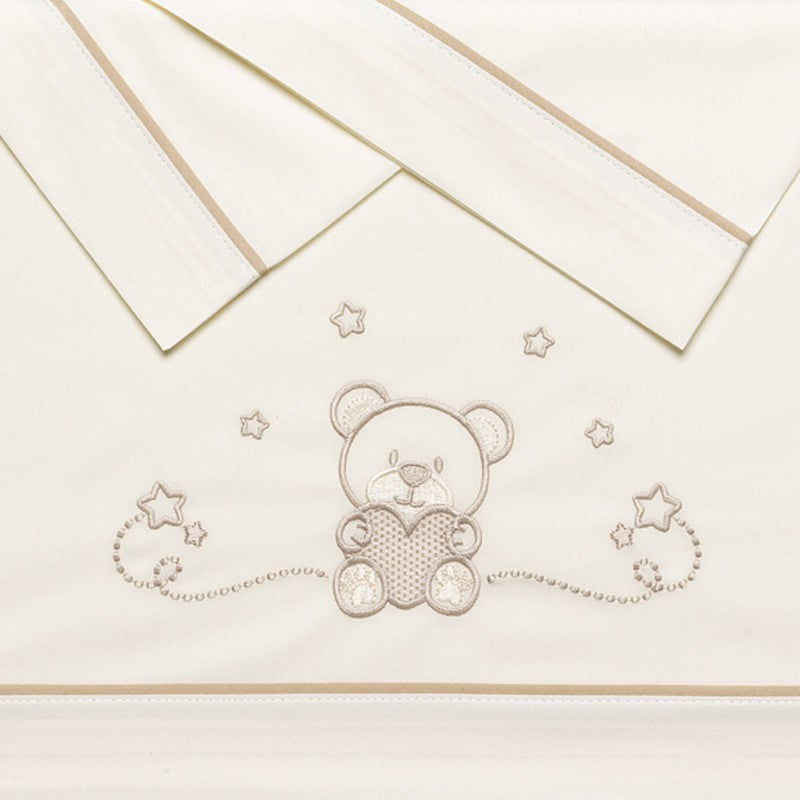 Conjunto de lençóis de algodão Cuore da Pekebaby