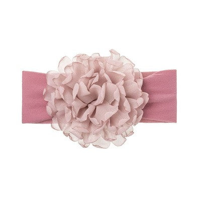 Turbante Bebé con Maxi Flor de Chiffón Siena