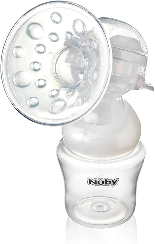 Bomba tira leite manual + 6 discos de amamentação + chupeta Nuby