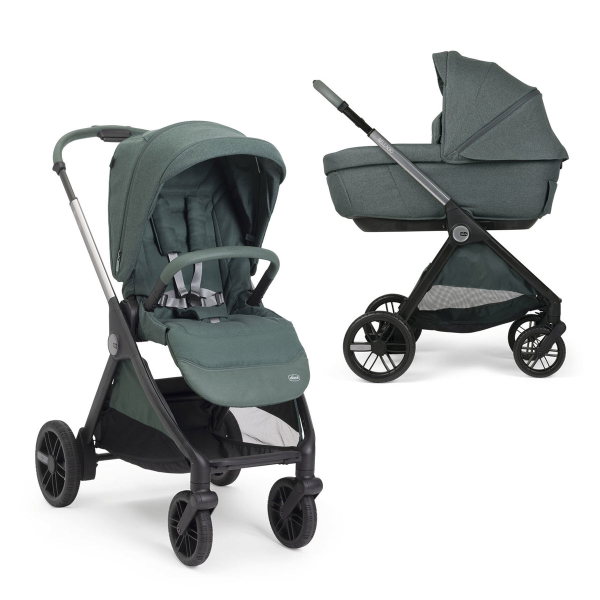 Dúo Cochecito  Bellagio 2.0 con capazo Gran Comfort de CHICCO
