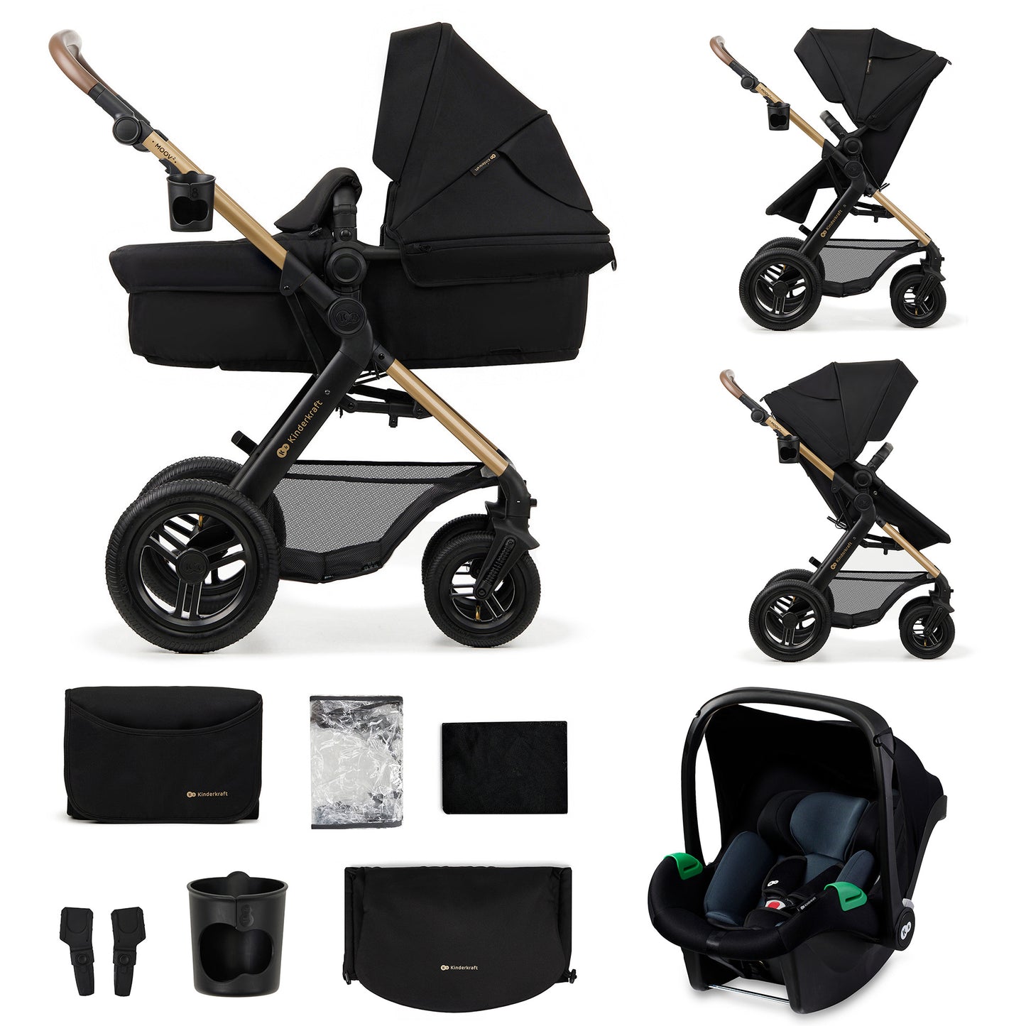 Carrinho de bebê conversível Kinderkraft MOOV2 AIR 3 em 1