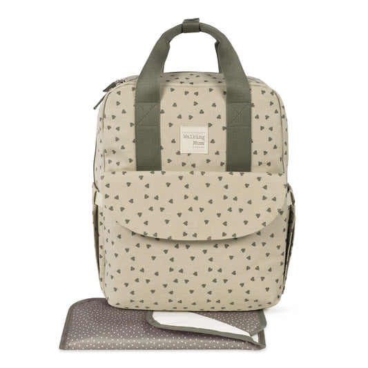 MOCHILA CORAZONES POPPY MUSGO DE WALKING MUM