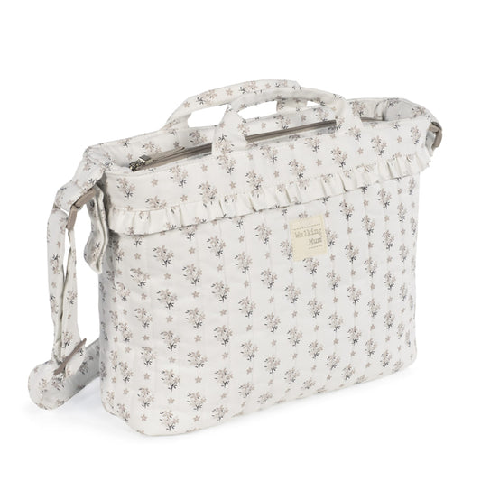 BOLSA DE CESTA COM BOTÕES DE FLORES WALKING MUM