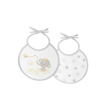 Pack de 2 babadores Elefante/Estrela da Interbaby