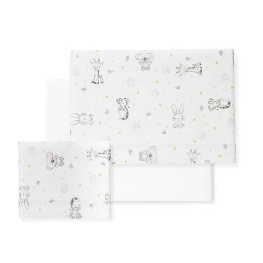 Berço de flanela Koala Interbaby tríptico