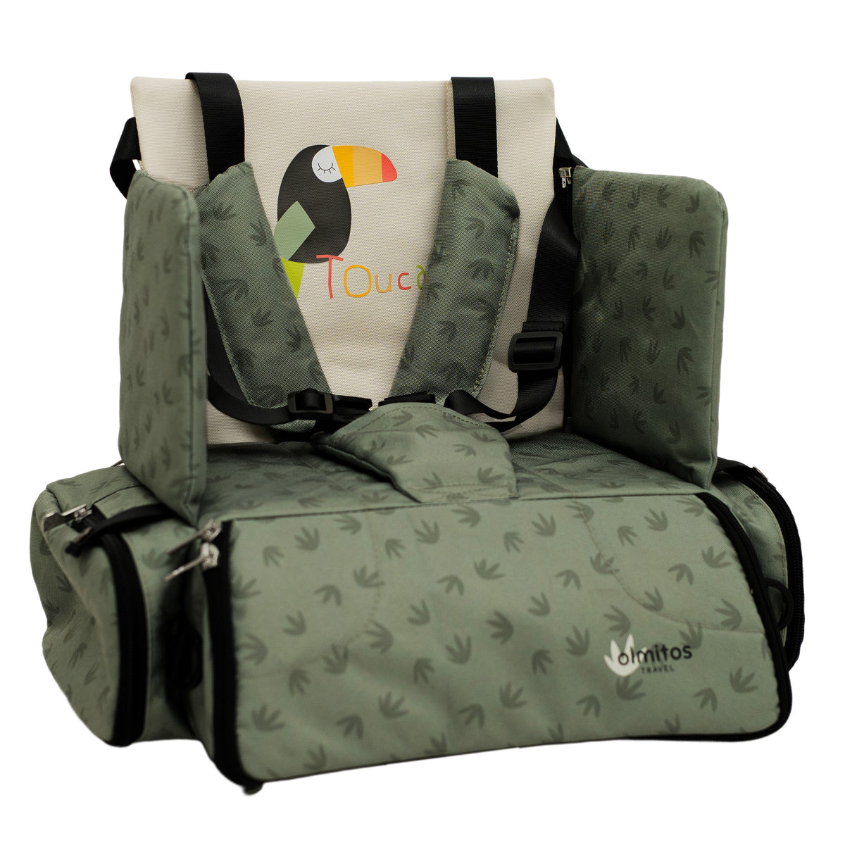 Trona Portátil Bebé 3 en 1: Asiento, mochila y bandolera de Olmitos