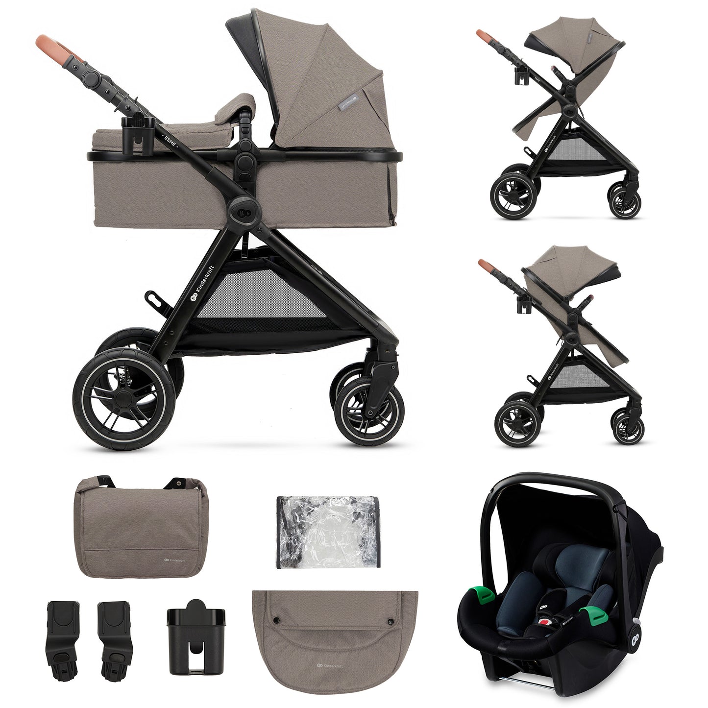Kinderkraft ESME 3 en 1 - Mink Pro I-size (Chollomania)