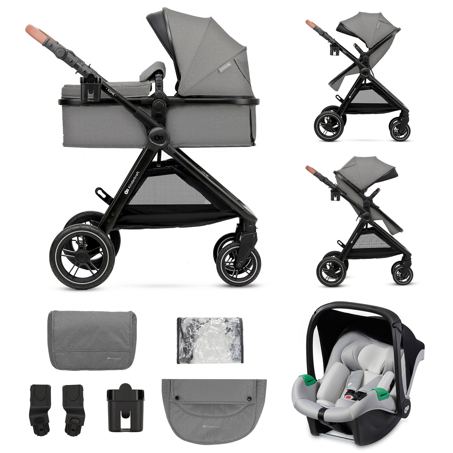 Kinderkraft ESME 3 en 1 - Mink Pro I-size (Chollomania)