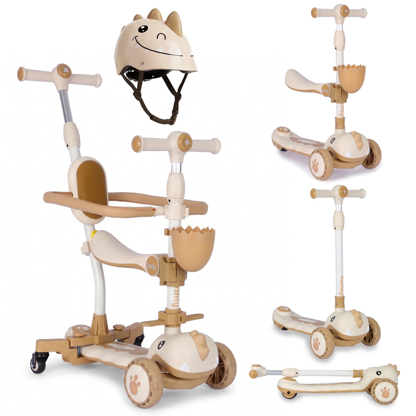 Scooter evolutiva DINLY 3 em 1 com capacete da Twinly 