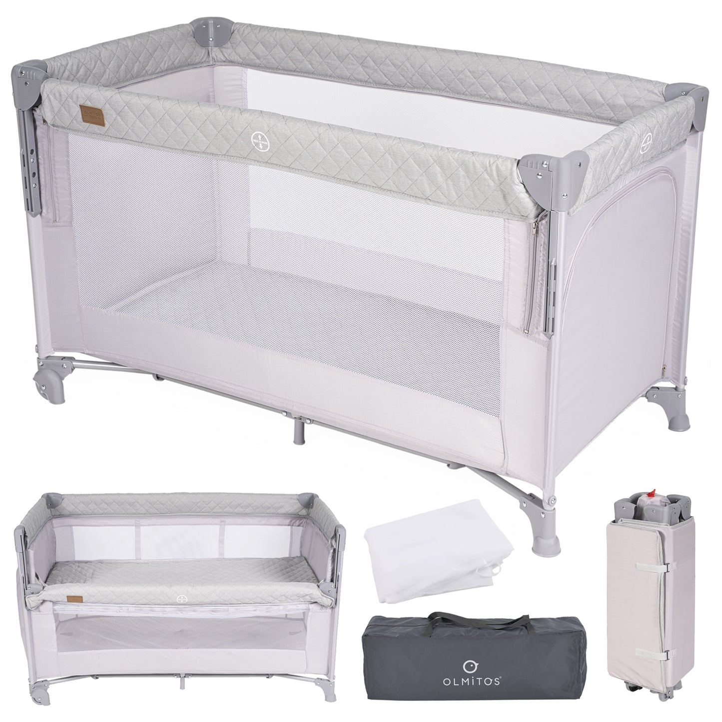 Berço de viagem e cercadinho co-sleeping 3 em 1 TREND