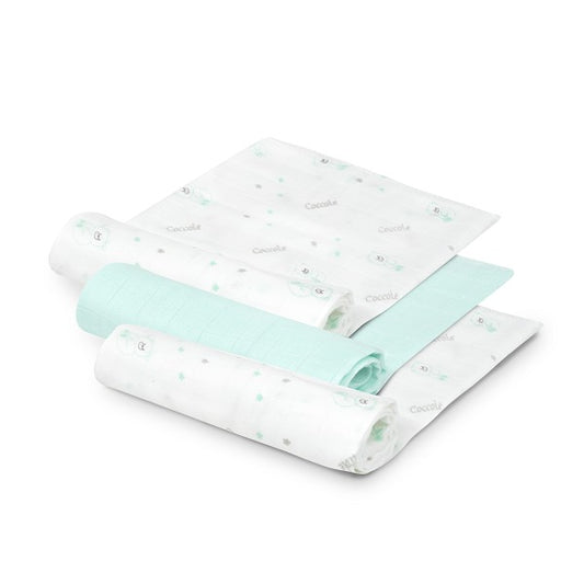 Pacote com 3 ursinhos de gaze de bambu Interbaby