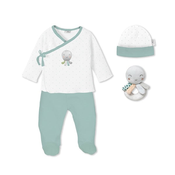 Conjunto de presente com 4 chocalhos de polvo da Don Algodón