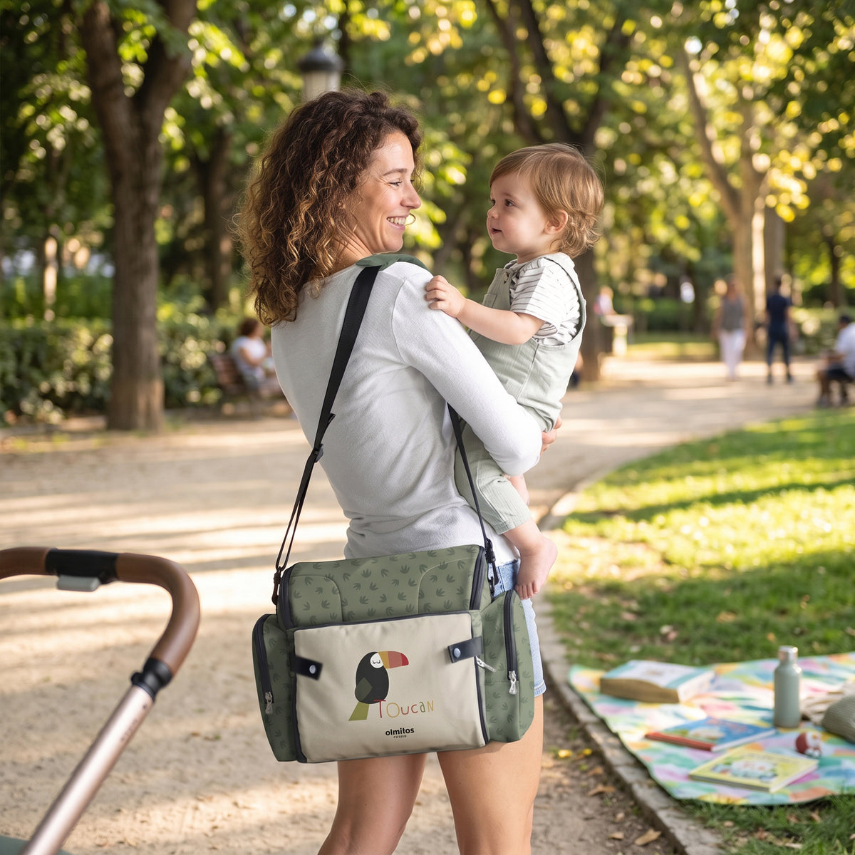 Trona Portátil Bebé 3 en 1: Asiento, mochila y bandolera de Olmitos