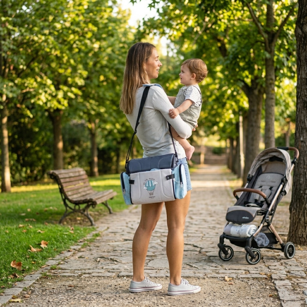 Trona Portátil Bebé 3 en 1: Asiento, mochila y bandolera de Olmitos