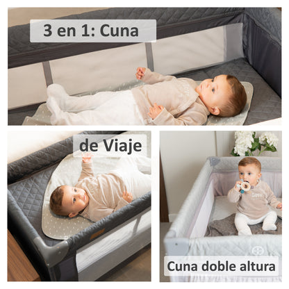 Berço de viagem e cercadinho co-sleeping 3 em 1 TREND