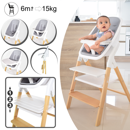 Cadeira alta multifuncional Alaia 5 em 1 da Twinly 