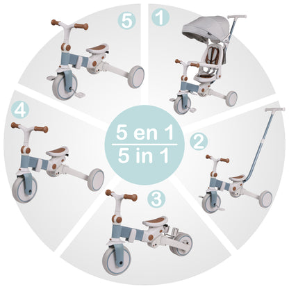 Olmitos - Triciclo Evolutivo de Bebé 5 en 1 EVOL - Bicicleta 1 hasta 5 años
