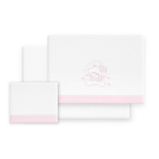 Triptico Coche Franela Oso Corazones Interbaby