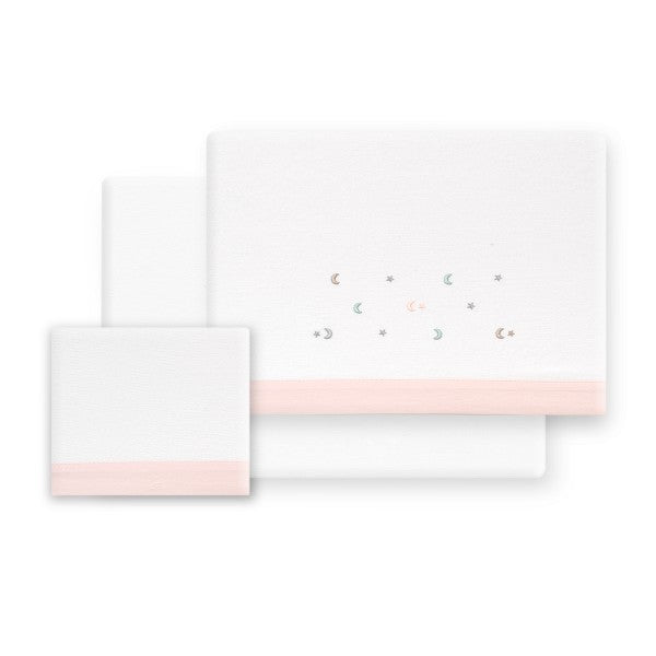 Sábanas Minicuna Franela Estrella Luna Multicolor de Interbaby