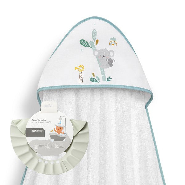 Capa Baño Granja Koala + Gorro de Interbaby
