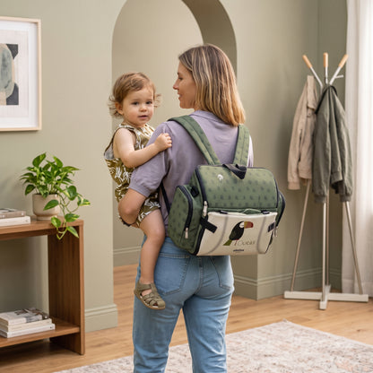 Trona Portátil Bebé 3 en 1: Asiento, mochila y bandolera de Olmitos