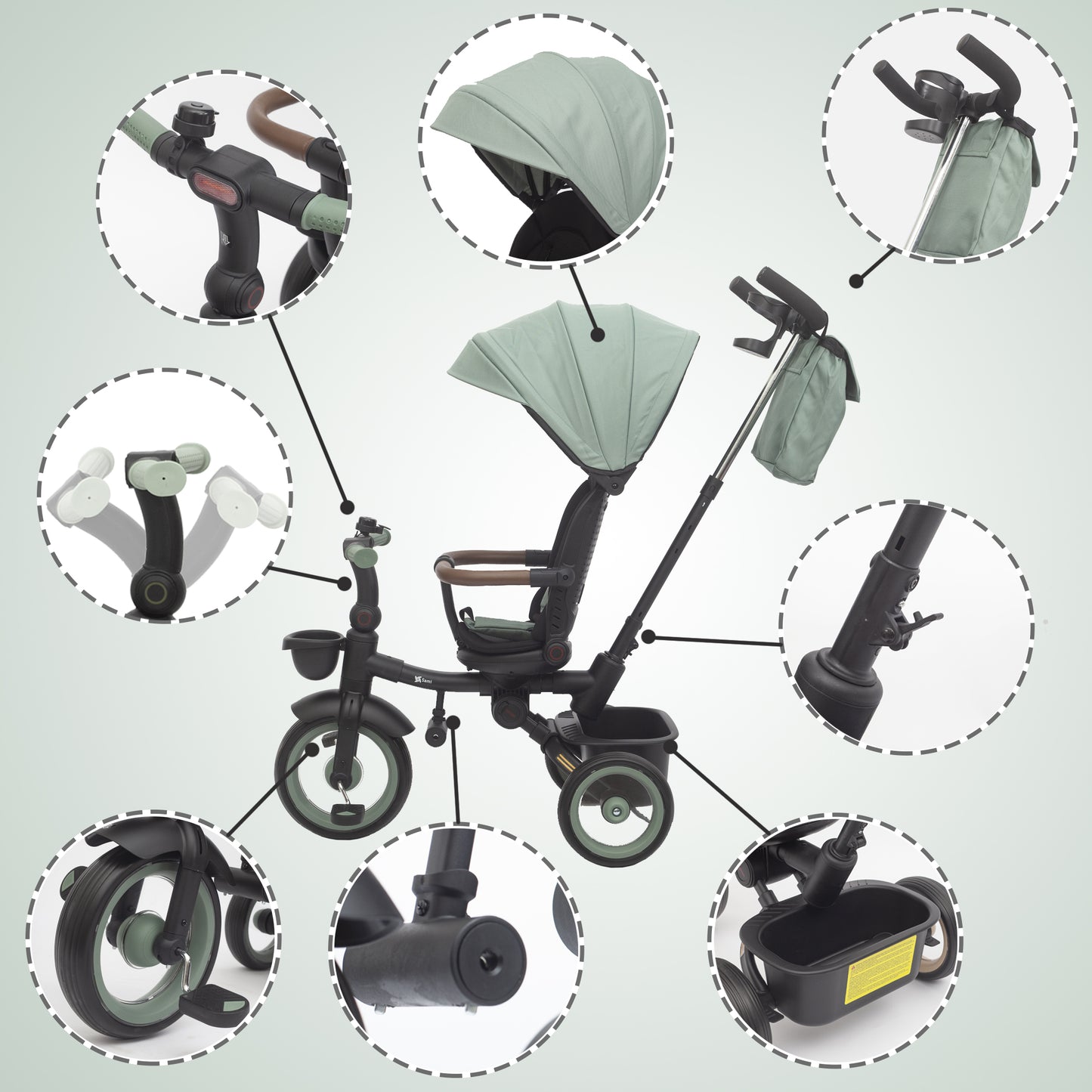 Triciclo Evolutivo Bebé SAMI Plegable de Twinly