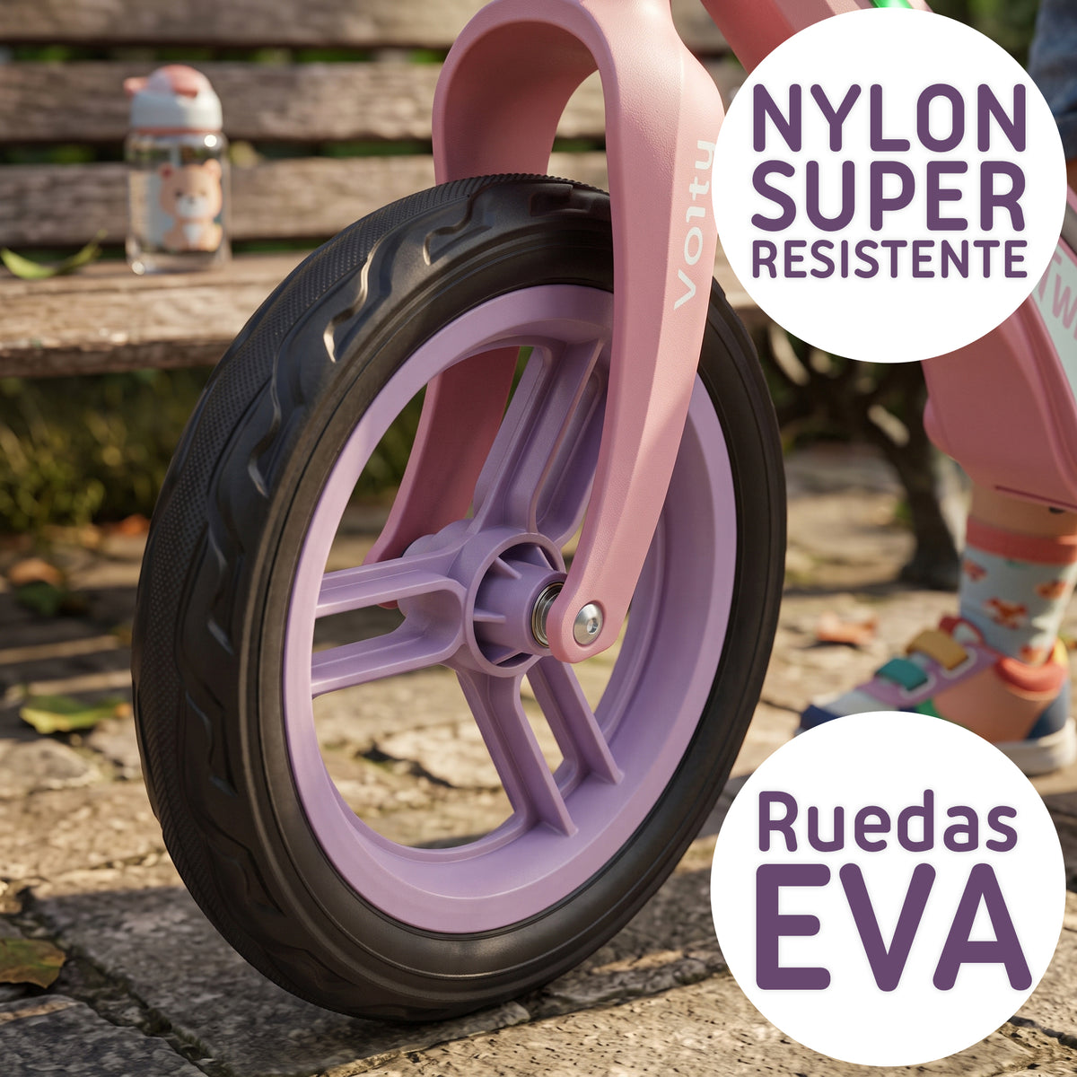 Bicicleta sin Pedales con Luces, 3-7 Años, Ligera, hasta 35kg VOLTY de Twinly